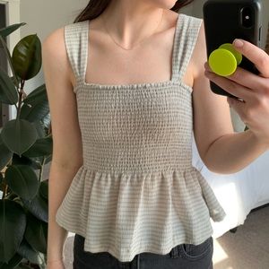 Madewell Texture & Thread Smocked Tank